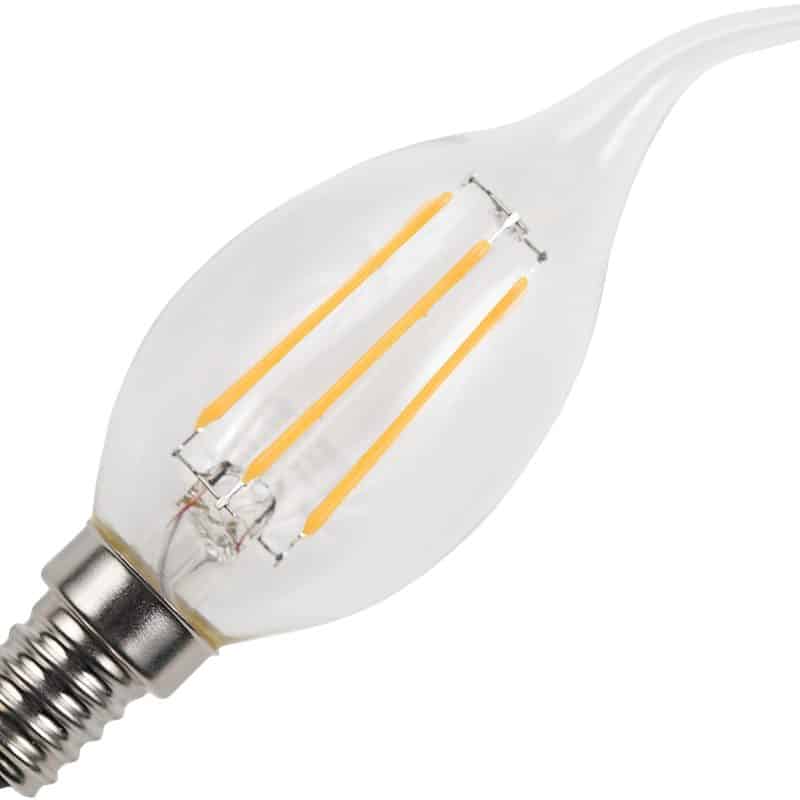 SPL Filament Led Metaal Tip-Kaarslamp E14 270L 4W 2100K Helder L149324021 Tronic Dimbaar