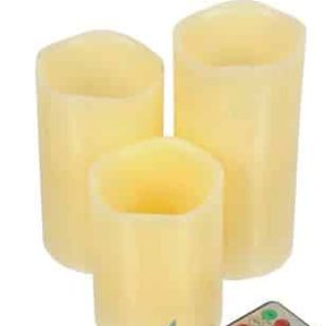 Xmas Candle Kaars Led WaX 3Maten Incl Ab Rustiek 99714 - Afbeelding 3