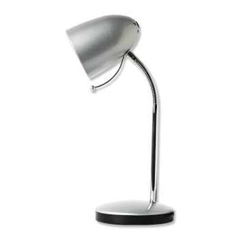 Aigostar Bureaulamp Staand Met voet Zilver Flex Kop E27