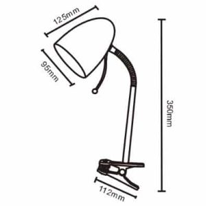 Aigostar Bureaulamp Klem Zilver Flex Kop E27 - Afbeelding 3