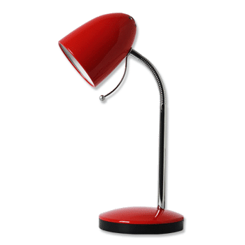 Aigostar Bureaulamp Staand Met voet Rood Flex Kop E27