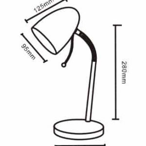 Aigostar Bureaulamp Staand Met voet Blauw Flex Kop E27 - Afbeelding 3
