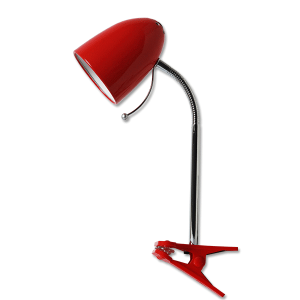 Aigostar Bureaulamp Klem Rood Flex Kop E27