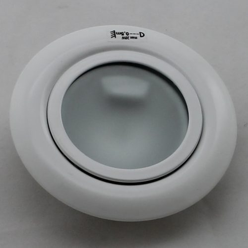 Meubelspot Halogeenlamp Inbouwspot 12V 10W G4. Wit Gat 60Mm Matglas 00810