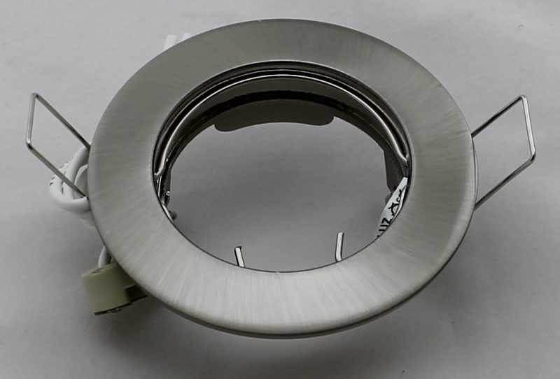 Oscaluz Arkos Uni Inbouwspot 51Mm Vast Geschuurd Chroom 76307 Gat 62mm