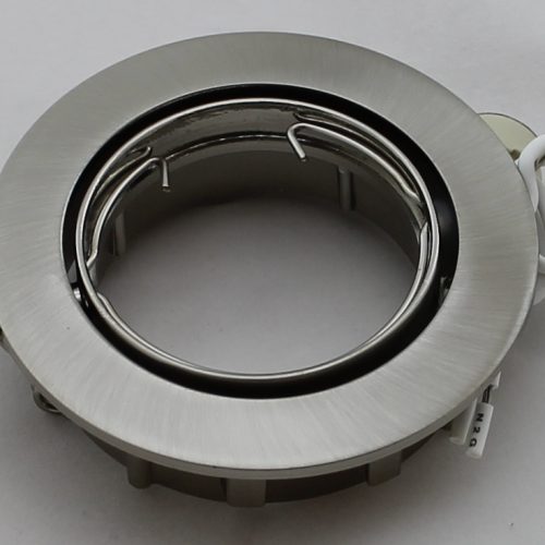 Oscaluz Arkos Uni Inbouwspot 51Mm Wentel Kantelbaar Geschuurd Chroom 76327 Gat 75mm