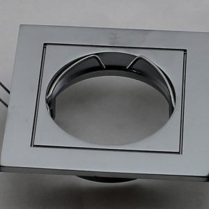 Oscaluz Arkos Uni Inbouwspot 51Mm Vierkant Vast Mat Chroom 75528E Gat 60x60mm - Afbeelding 3