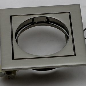 Oscaluz Arkos Uni Inbouwspot 51Mm Vierkant Vast Geschuurd Chroom 75528D Gat 60x60mm - Afbeelding 3
