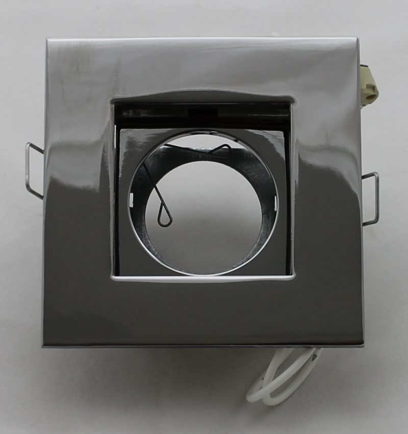 Oscaluz Arkos Uni Inbouwspot 51Mm Verdiept Vierkant Wentel Kantelbaar Chroom 75520B