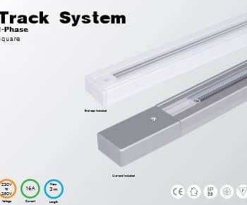Ivela Spanningrail 1-Fase Rail 1000x35x18Mm Wit Inclusief Aan en Eindstuk