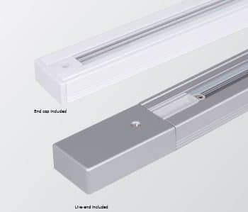 Ivela Spanningrail 1-Fase Rail 3000x35x18Mm Wit Inclusief Aan en Eindstuk