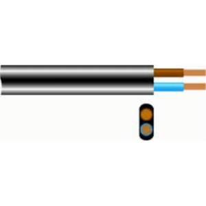 Vmvs Snoer Rond 2x0.75Mm Zwart 100Mtr Ho3Vv-F - Afbeelding 3