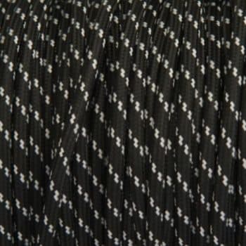 Vmvs Snoer Omvlochten Stof 2x0.75Mm Zwart-Wit 1.0 Meter Gestreept Stip Breed Strijkijzersnoer