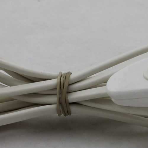 Bulkline Eurosnoer Met Schakelaar 3.0Mtr 2x0.75Mm 150-150cm Wit