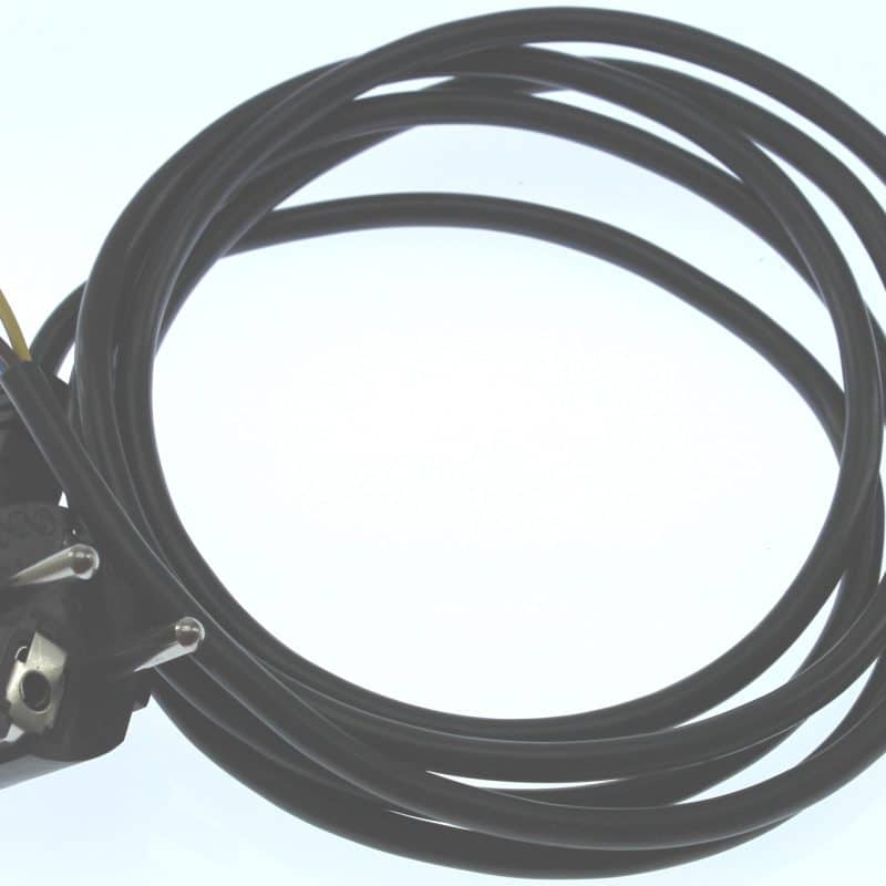 Bulkline Aansluitsnoer 3x0.75 2.0Mtr105Gr Ra. Zwart