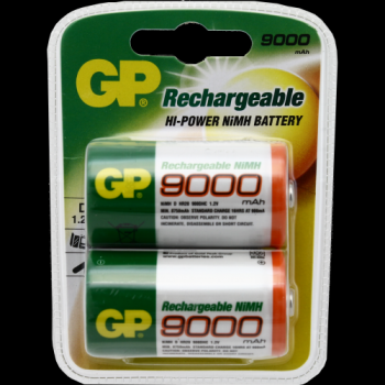 G.P Batterij Oplaadbaar Nimh D-Cell R20 9000Mah 1.2V Monocel Bls2