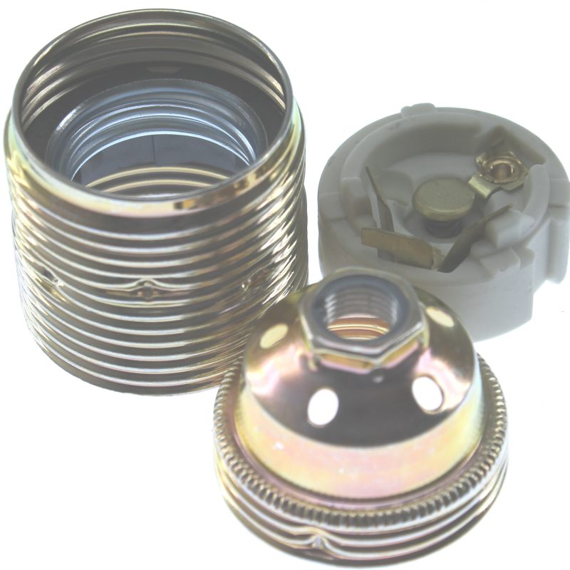 Lamphouder Fitting E27 Buitendraad Messing