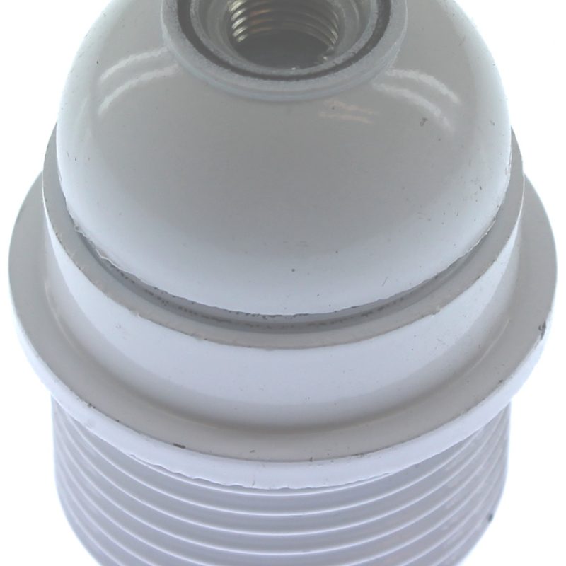 Lamphouder Fitting E27 Half Hoog Wit