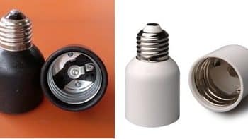 Witte Verloopfitting van E40 Inwendig naar E27 Uitwendig Adapter