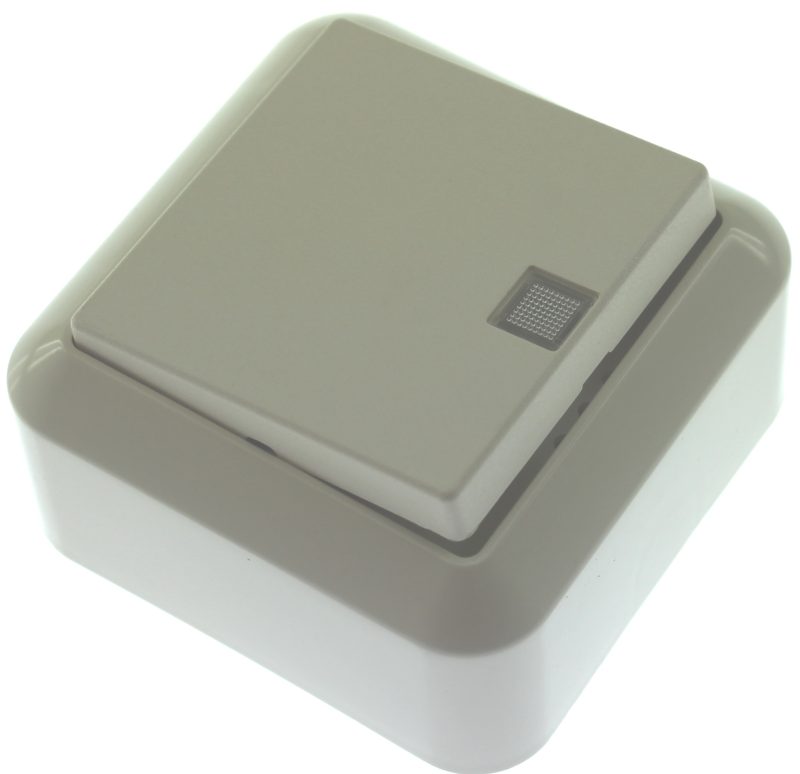 Elso Opbouw Contura Schakelaar Wissel Met Lamp Crème 21170.5
