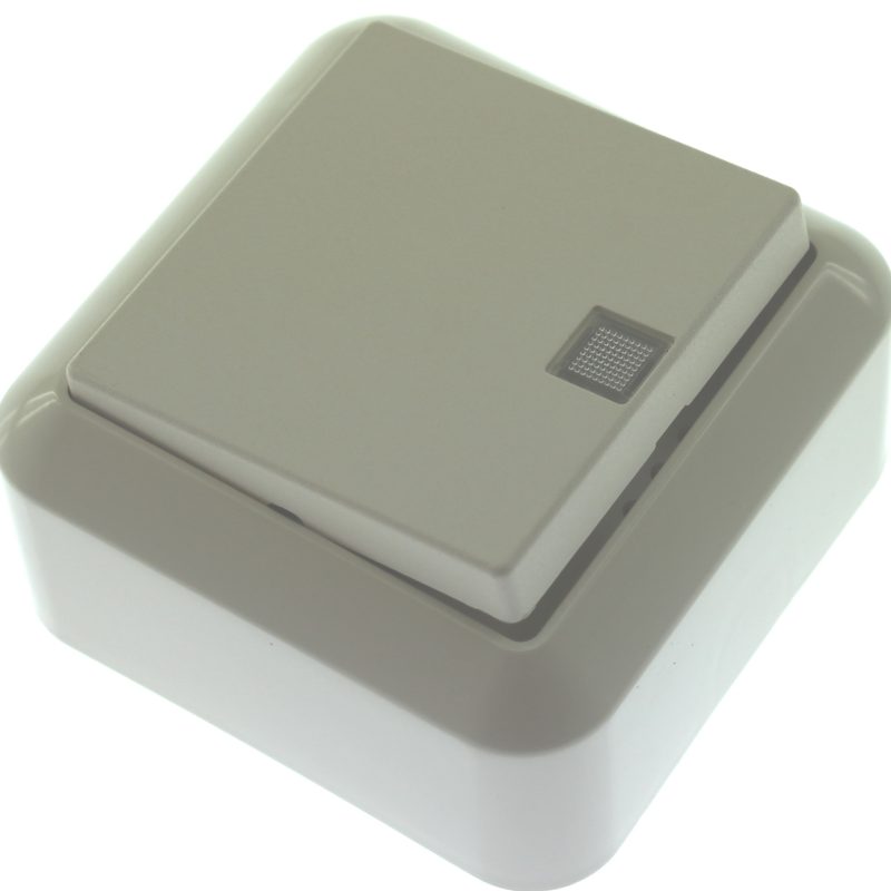 Elso Opbouw Contura Schakelaar Wissel Met Lamp Crème 21170.5