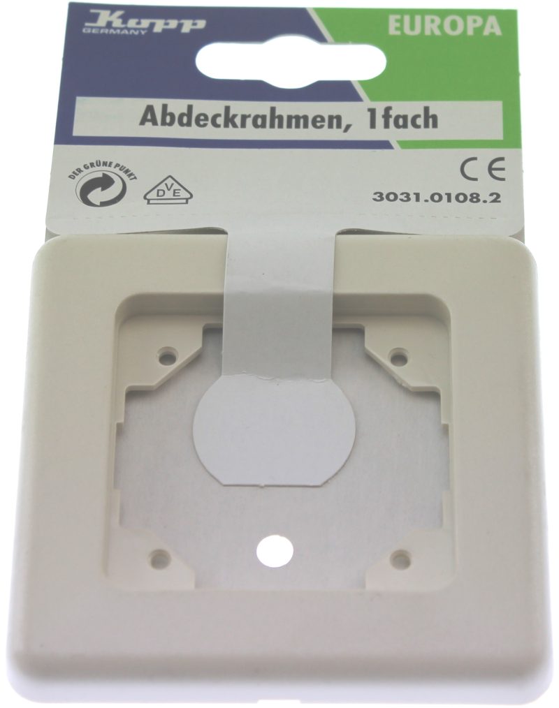 Kopp Inbouw Afdekraam 1-Voudig Crème