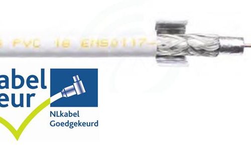 Belden Coaxkabel Sateliet H125D00 DuoBondPlus PVC Wit 500Mtr Haspel met Kabelkeur