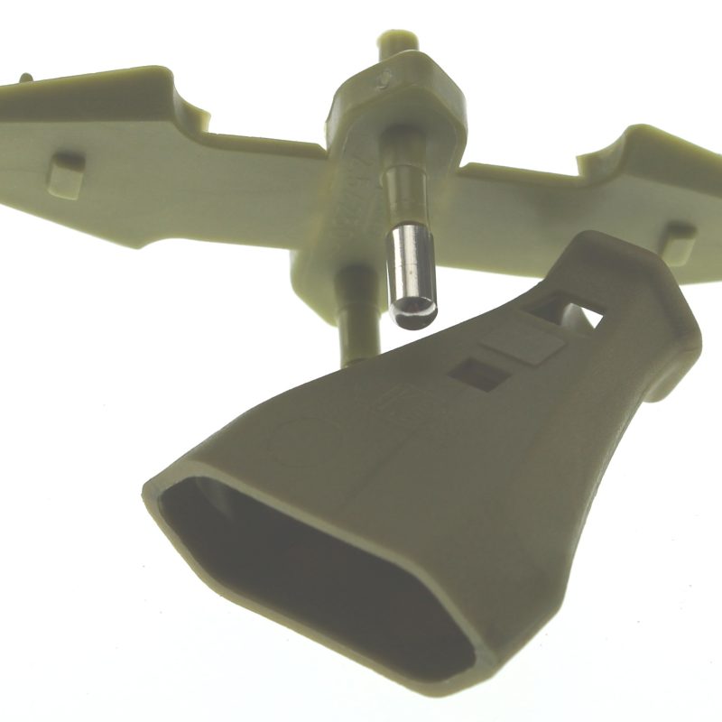 Eurostekker Knijp Stekker Goud 2.5A 250V Verpakt Per 10 Stuks