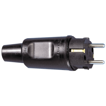 Stekker Ra Kopp Rubber Lang Zwart 1795.1605.4