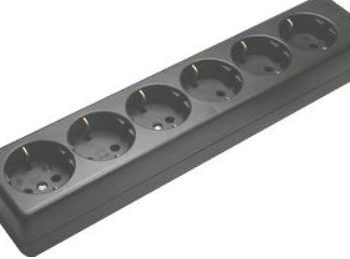 Kaiser Tafelcontactdoos Tcd 6-Voudig 3x1.0Mm Ra 5.0Mtr Snoer Lang 526 Zwart