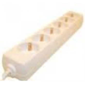 Kaiser Tafelcontactdoos Tcd 6-Voudig 3x1.0Mm Ra 3.0Mtr Snoer 45Graden 1086Zl 3-15 Wit