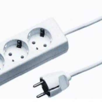 Kaiser Tafelcontactdoos Tcd 3-Voudig 3x1.0Mm Ra 1.5Mtr Snoer Wit 1045