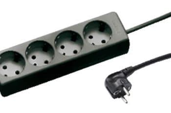 Kaiser Tafelcontactdoos Tcd 4-Voudig 3x1.0Mm Ra 1.50Mtr Snoer Zwart 1046