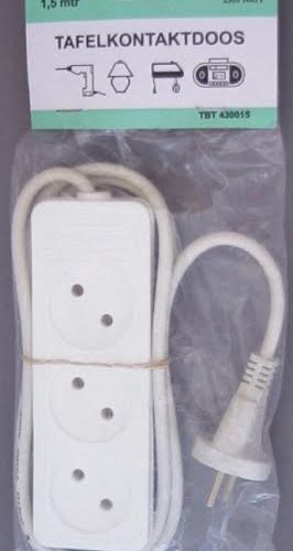 Greenline Tafelcontactdoos Tcd 5-Voudig 3.0Mtr Snoer 450030 Wit