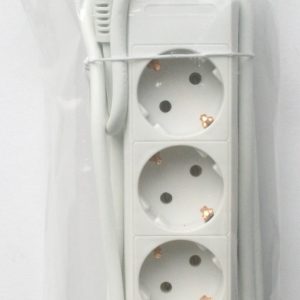 Greenline Tafelcontactdoos Tcd 5-Voudig Ra 3meter Snoer 45Gr Wit 3x1mm2 max 2500W