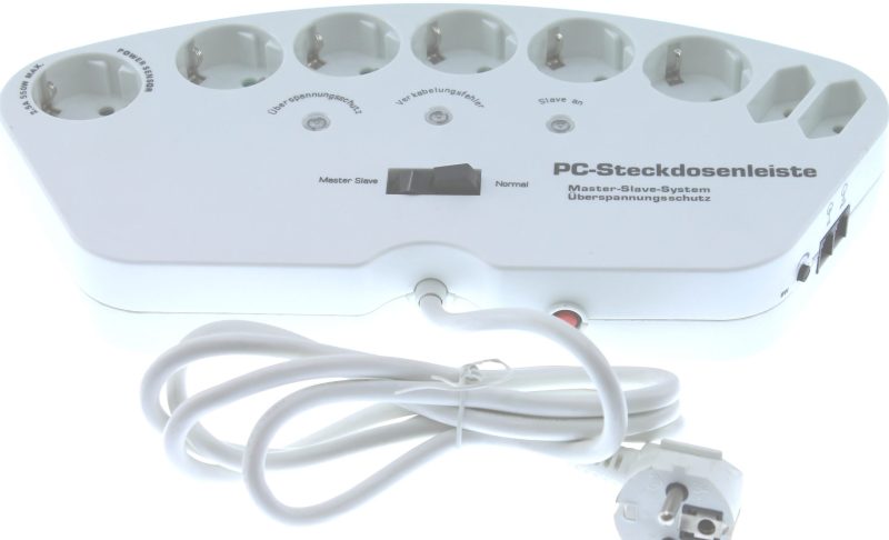 Tafelcontactdoos Tcd 8-Voudig Ra Mst 6xra 2xeuro Overspbeveiliger Phone Fax