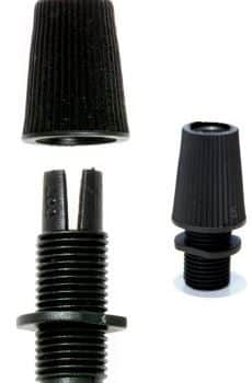 Klemnippel M10 2-Delig Draaiknop en binnenwerk Zwart Trekontlasting