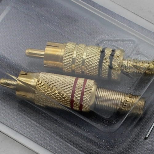 Tulp Cinch Plug Set Goud Male Zwart en Rood Bls1 1553V