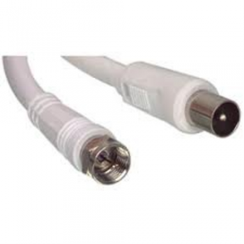 Coaxkabel 2.50Mtr F-Connector F-Male > Male 2Xrechte Plug F-Connector  