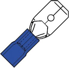 Klemko Kabelschoen Vlakstekker 6.3x0.8Mm Blauw Extra Binnenbus SP-2507H 100480