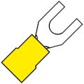 Klemko Kabelschoen Vork 3.5Mm Geel Recht A-4635Gs