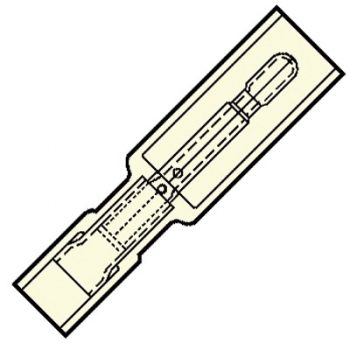 Klemko Kabelschoen Volledig Geïoleerde micro rondsteker 2mm voor draad 0,1-0,5 mm2 24.5mm x 3.5mm IS-0502HA 101330