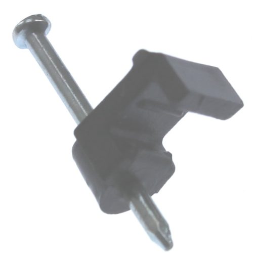 Snoerclips Kabelbeugel Plat 4Mm Per 100Stuks Doosje Zwart