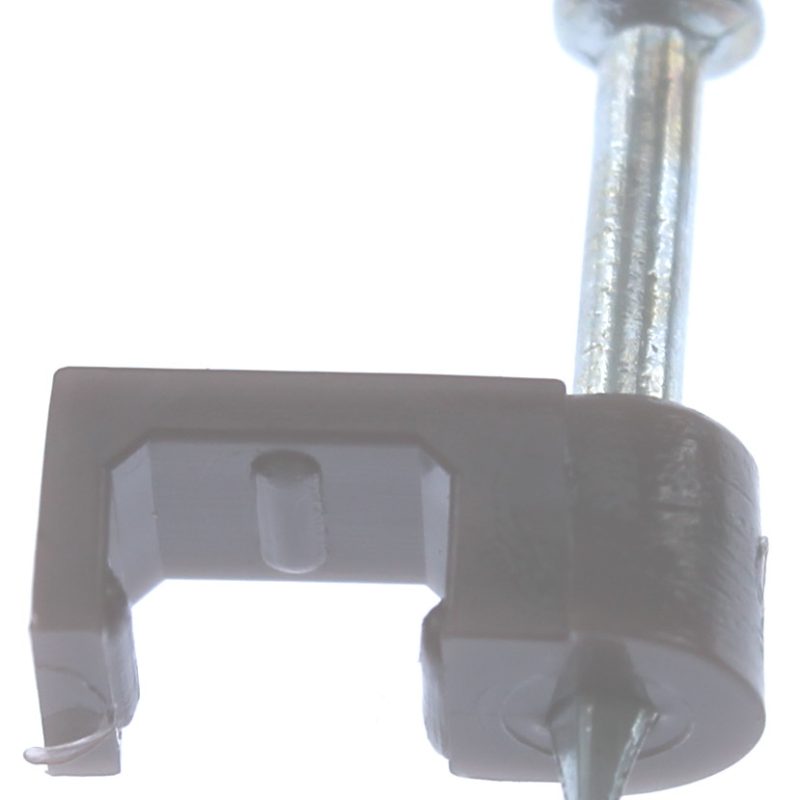 Snoerclips Kabelbeugel Plat 6Mm Per 100Stuks Doosje Bruin