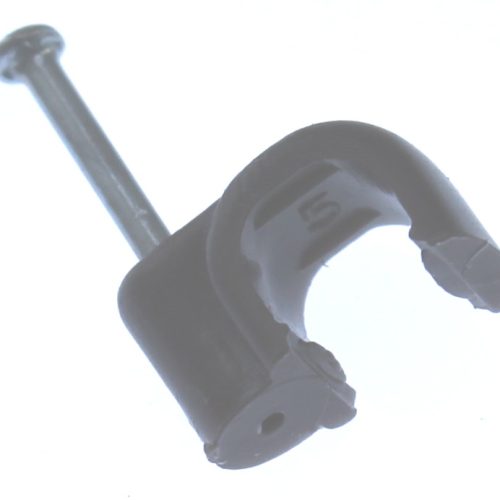 Snoerclips Kabelbeugel Rond 5Mm Per 100Stuks Doosje Bruin