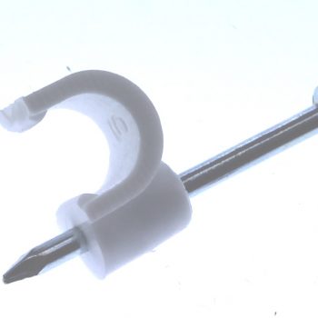 Snoerclips Kabelbeugel Rond 6Mm Per 100Stuks Doosje Wit