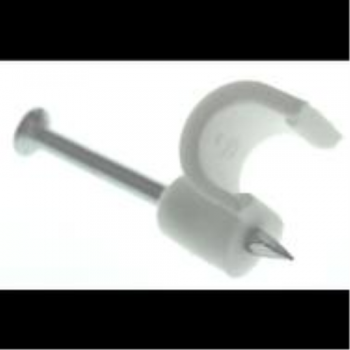 Snoerclips Kabelbeugel Rond 7Mm Per 100Stuks Doosje Wit