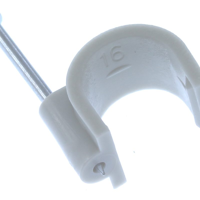 Snoerclips Kabelbeugel Rond 16Mm Per 100Stuks Doosje Grijs