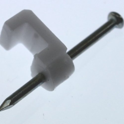 Snoerclips Kabelbeugel Plat 4Mm Per 25Stuks Bls1 Wit