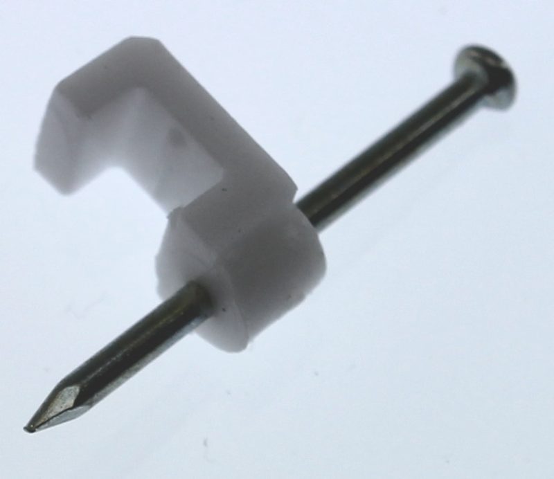 Snoerclips Kabelbeugel Plat 4Mm Per 25Stuks Bls1 Wit